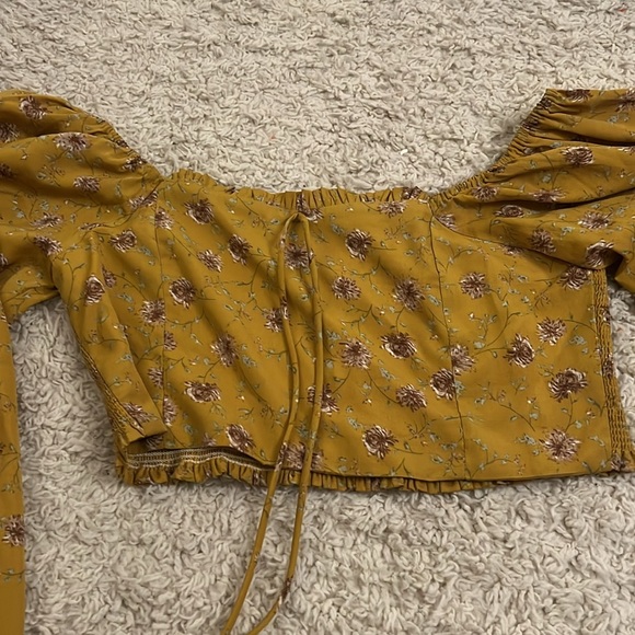 Altar’d State Corset Top with Luxurious Sleeves - Picture 2 of 4